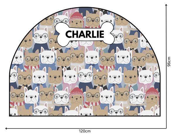 PIPPER. Védő textil falmatrica – Ív – Bulldogok Méret: 120x96cm, Indíték: név nélkül
