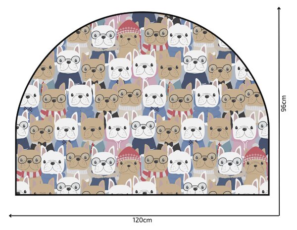 PIPPER. Védő textil falmatrica – Ív – Bulldogok Méret: 120x96cm, Indíték: név nélkül