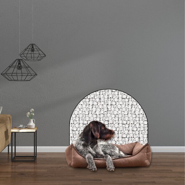 PIPPER. Védő textil falmatrica – Ív – Kutyák Méret: 83x60cm, Indíték: névvel