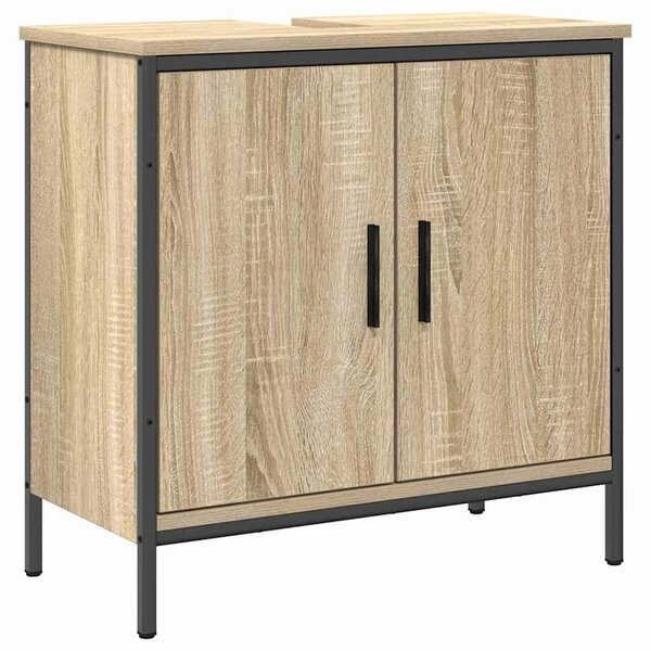 VidaXL Fürdőszoba bútor szett 3 db Barna 60 x 30 x 60 cm Szerelt fa