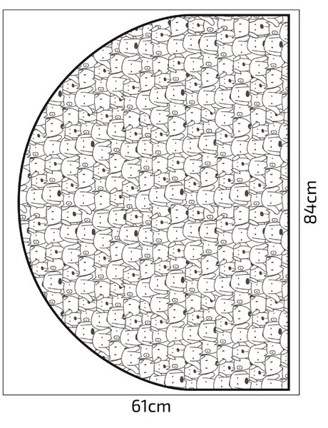 PIPPER. Védő textil falmatrica – Ív – Kutyák Méret: 83x60cm, Indíték: névvel