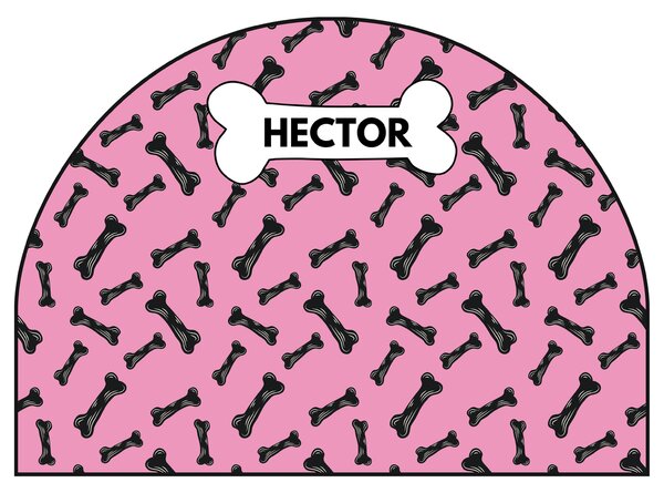 PIPPER. Védő textil falmatrica – Ív – Csontocskák Méret: 83x60cm, Indíték: névvel