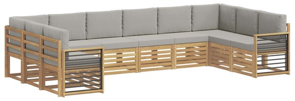 VidaXL Szegmentált kanapé szett 10 pcs Fehér és Világosszürke