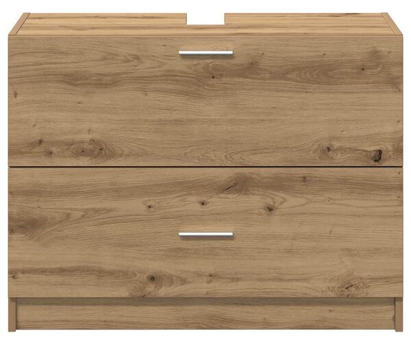 VidaXL Mosdó Szekrény fiókkal Artisan tölgy 78 x 37 x 59 cm Faanyag