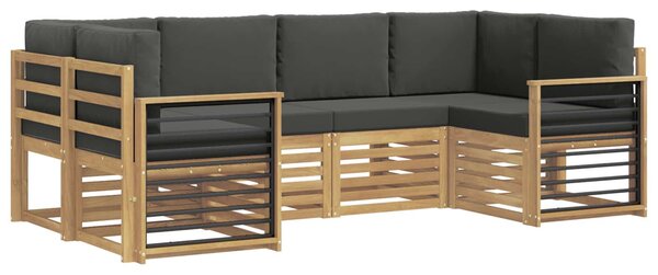 VidaXL Szegmentált kanapé szett 6 pcs Fehér és Antracitszürke