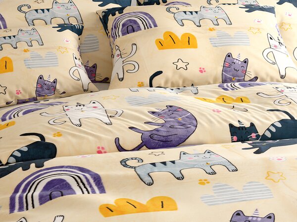 PURRSLEEP mikroplüss bézs ágyneműhuzat Ágyneműhuzat mérete: 70 x 90 cm | 140 x 220 cm