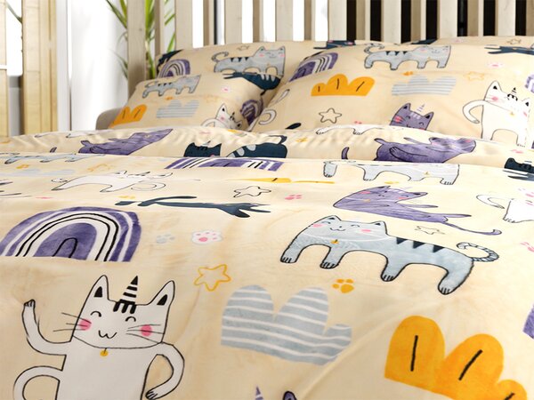 PURRSLEEP mikroplüss bézs ágyneműhuzat Ágyneműhuzat mérete: 70 x 90 cm | 140 x 220 cm
