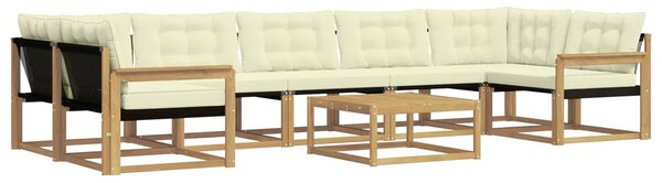 VidaXL Kültéri kanapé szett 8 pcs Fehér és Krém színű 79 x 79 x 37 cm