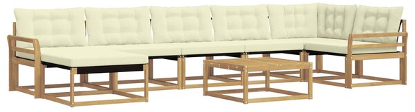 VidaXL Kültéri kanapé szett 8 pcs Fehér és Krém színű 79 x 79 x 37 cm