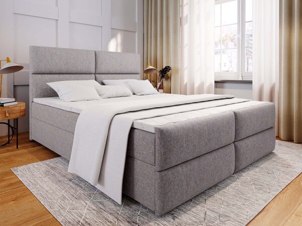 MULEN ágyneműtartós boxspring ágy 180x200 - cappuccino