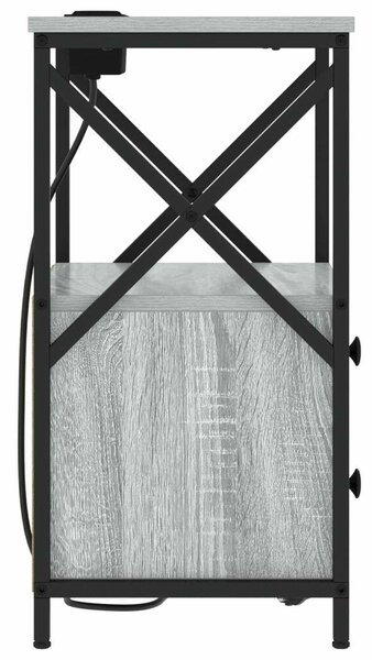 VidaXL Éjjeliszekrény 2 pcs Szürke Sonoma 40 x 31 x 60 cm Faanyag