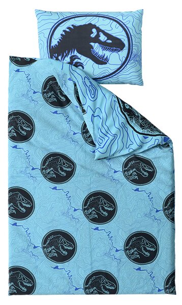 Ragyogó pamut ágyneműhuzat JURASSIC WORLD kék Ágyneműhuzat mérete: 70 x 90 cm | 140 x 200 cm