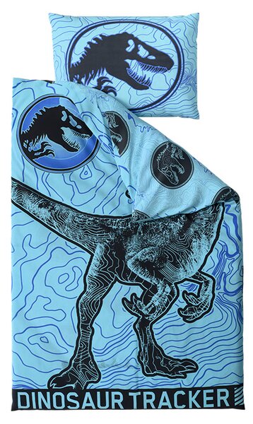 Ragyogó pamut ágyneműhuzat JURASSIC WORLD kék Ágyneműhuzat mérete: 70 x 90 cm | 140 x 200 cm