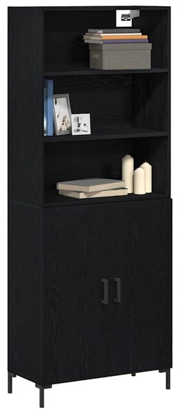 VidaXL Magasfiú Fekete tölgy 69,5 x 34 x 180 cm Szerelt Fa