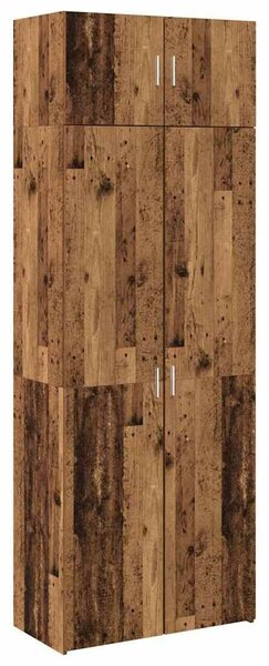 VidaXL Tárolószekrény 2 db Öreg fa 80 x 42,5 x 225 cm