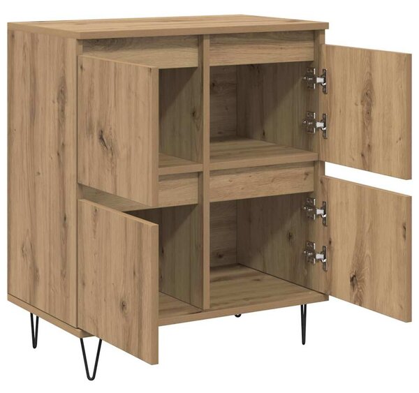 VidaXL Oldalszekrények 2 pcs kézműves tölgy 120 x 35 x 70 cm Faanyag