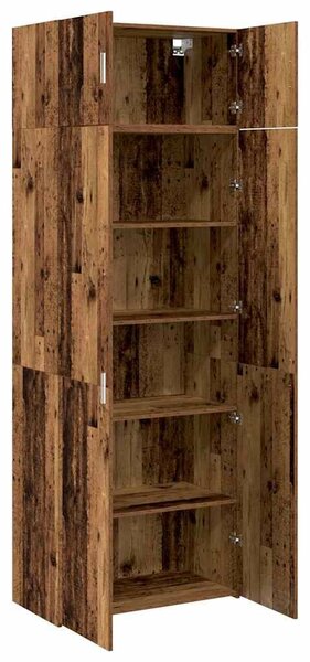 VidaXL Tárolószekrény 2 db Öreg fa 80 x 42,5 x 225 cm