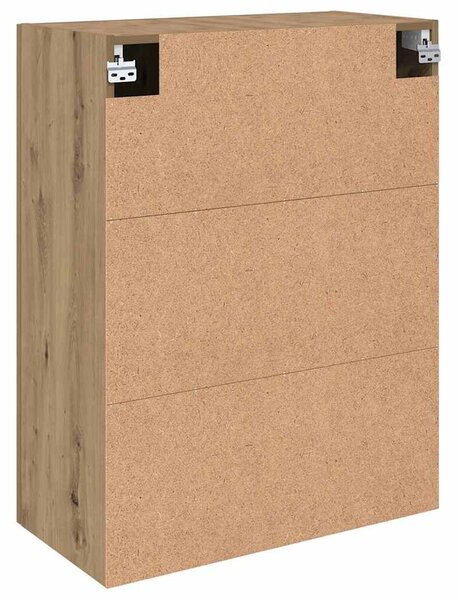 VidaXL Fali szekrény 2 db Artisan tölgy 69,5 x 34 x 90 cm Szerelt Fa