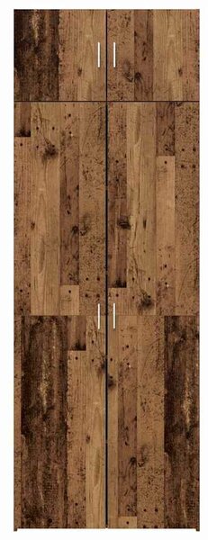 VidaXL Tárolószekrény 2 db Öreg fa 80 x 42,5 x 225 cm