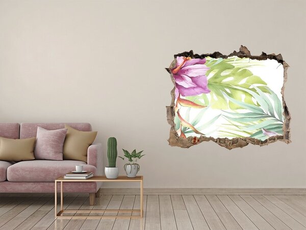 Lyuk 3d fali matrica Hawaii virágok