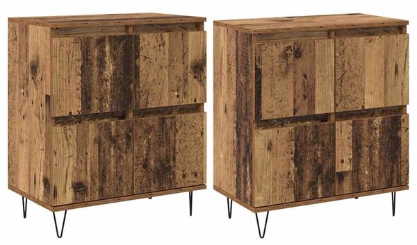 VidaXL Oldalszekrények 2 pcs Régi fa 120 x 35 x 70 cm Faanyag