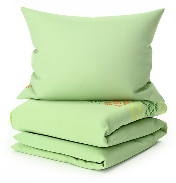 Mikroszatén ágyneműhuzat VELLARI, zöld Ágyneműhuzat mérete: 70 x 90 cm | 140 x 200 cm