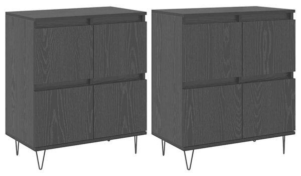 VidaXL Oldalszekrények 2 pcs Musta tammi 120 x 35 x 70 cm Faanyag