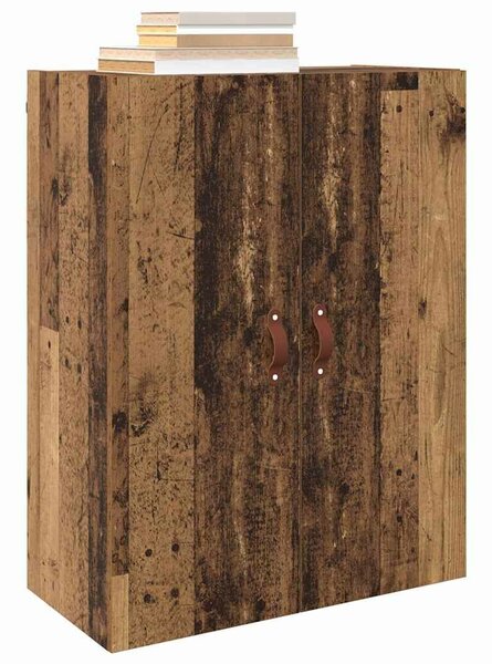 VidaXL Fali szekrény 2 db Öreg fa 69,5 x 34 x 90 cm Szerelt Fa