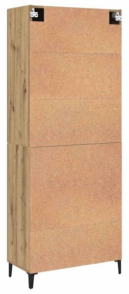 VidaXL Magasfiú 2 db Artisan tölgy 69,5 x 34 x 180 cm Szerelt Fa