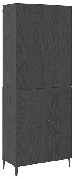 VidaXL Magasfiú Musta tammi 69.5 x 34 x 180 cm Faanyag