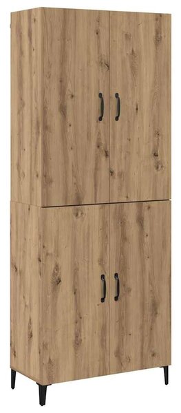 VidaXL Magasfiú 2 db Artisan tölgy 69,5 x 34 x 180 cm Szerelt Fa