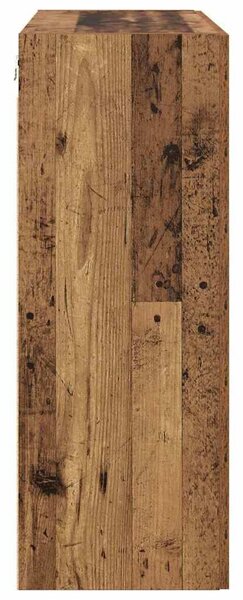VidaXL Fali szekrény 2 db Öreg fa 69,5 x 34 x 90 cm Szerelt Fa