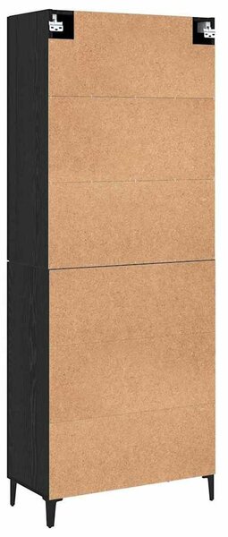 VidaXL Magasfiú Musta tammi 69.5 x 34 x 180 cm Faanyag