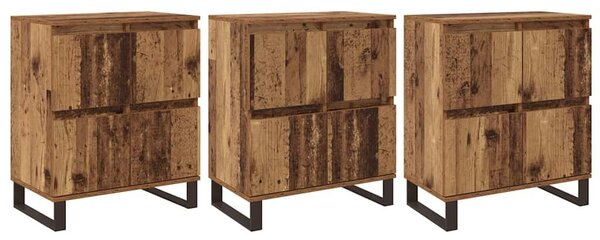 VidaXL Széf 3 db Öreg fa 60 x 35 x 70 cm