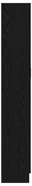 VidaXL Könyvespolc Musta tammi 82,5 x 30,5 x 185 cm Faanyag