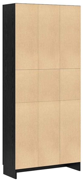VidaXL Könyvespolc Musta tammi 82,5 x 30,5 x 185 cm Faanyag