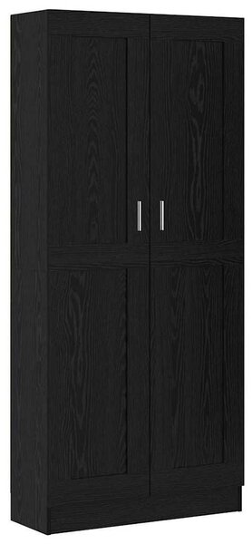 VidaXL Könyvespolc Musta tammi 82,5 x 30,5 x 185 cm Faanyag