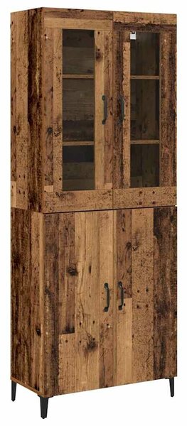 VidaXL Magasfiú 2 db Régi fa 69,5 x 34 x 180 cm Szerelt Fa