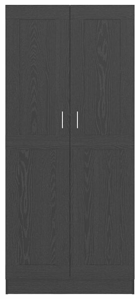 VidaXL Könyvespolc Musta tammi 82,5 x 30,5 x 185 cm Faanyag