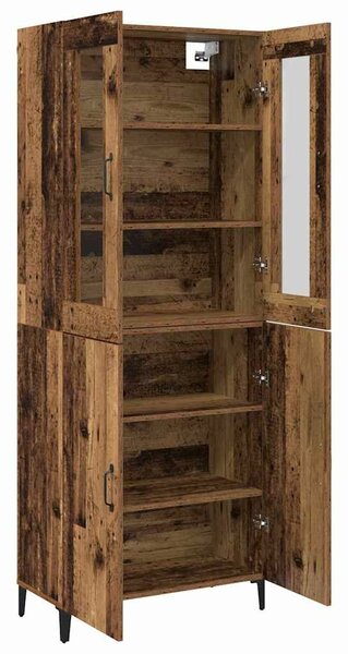 VidaXL Magasfiú 2 db Régi fa 69,5 x 34 x 180 cm Szerelt Fa