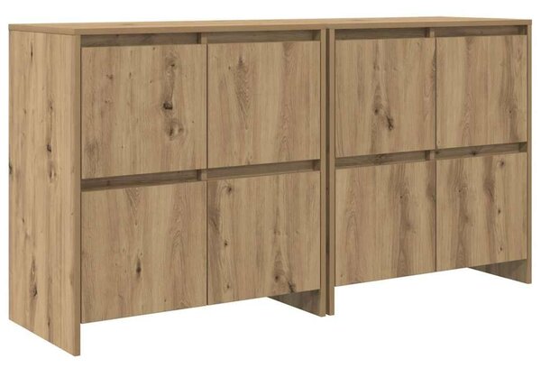 VidaXL Oldalszekrények 2 pcs kézműves tölgy 70 x 41 x 75 cm Faanyag