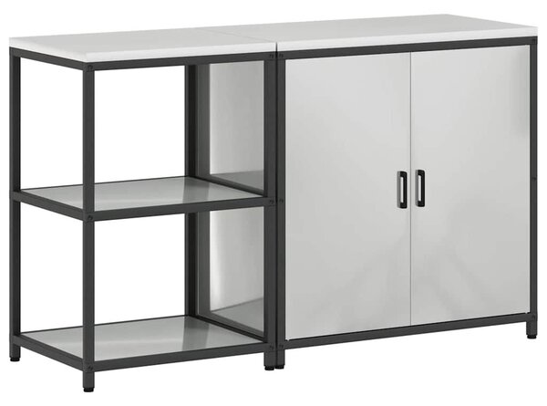 VidaXL Konyhai Tároló Készlet HATTEM 2 pcs Ezüst Horganyzott Acél