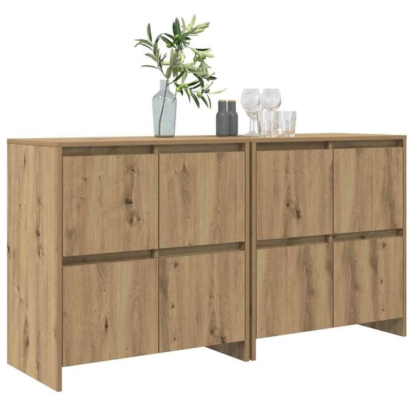 VidaXL Oldalszekrények 2 pcs kézműves tölgy 70 x 41 x 75 cm Faanyag