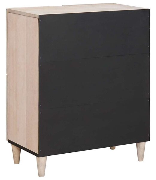 VidaXL Széf Fehérre fehérített 60 x 33 x 75 cm Tömör Mangófát