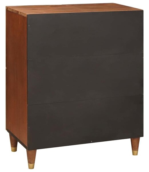 VidaXL Széf Barna 60 x 33,5 x 75 cm Tömör Mangófát