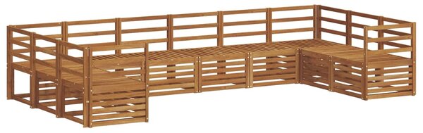 VidaXL Szegmentált kanapé szett 10 pcs Természetes