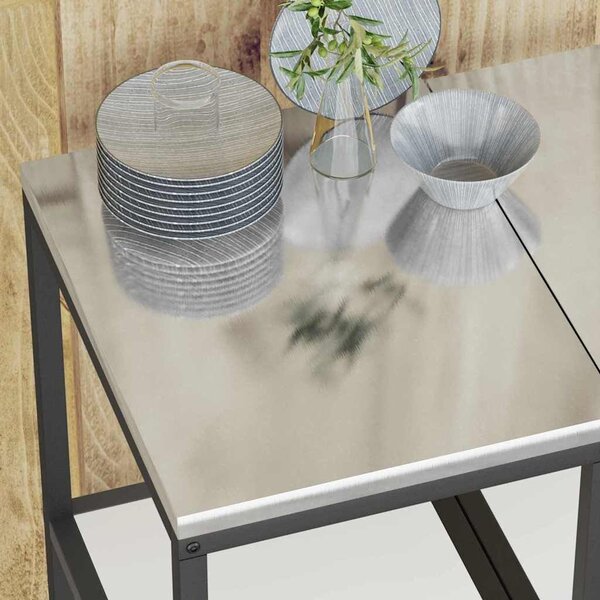 VidaXL Konyhai polcrendszer HATTEM Fehér 40 x 50 x 92 cm Acél