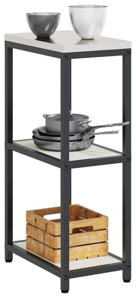 VidaXL Konyhai Tárolás HATTEM Fehér 30 x 50 x 92 cm Acél