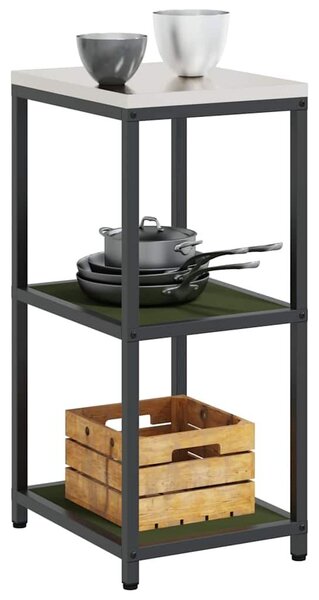 VidaXL Konyhai polcrendszer HATTEM Olajzöld 40 x 50 x 92 cm Acél