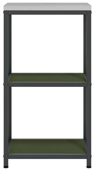 VidaXL Konyhai polcrendszer HATTEM Olajzöld 40 x 50 x 92 cm Acél